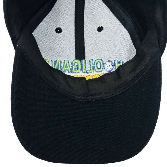 Hooligans Sports Bar Adjustable Tuck Strap Baseball Cap Black Cloverleaf Golf - Picture 6 of 8